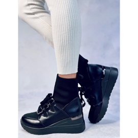 Botine Kaye Black cu pană cu partea superioară elastică negru 5