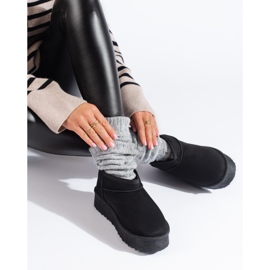 Cizme de zapada neagra Shelovet cu platforma scurta negru 1