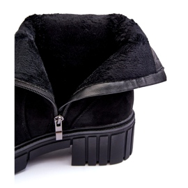 Cizme pentru femei din piele de căprioară neagră negru 1