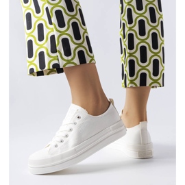 Tenisi albi pe platforma Big Star LL274968 1