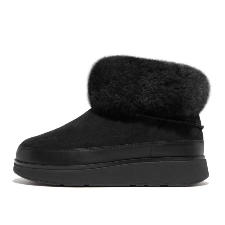 Cizme FitFlop GEN-FF Mini din shearling cu două fețe W GS6-090 negru 1