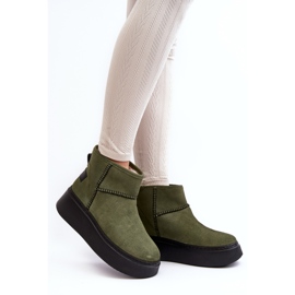 Cizme de zapada de dama din piele intoarsa Maciejka 06257-24 Olive verde 2