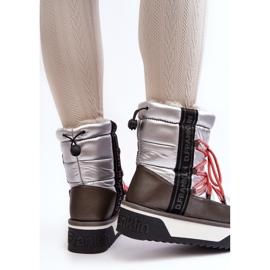 Cizme de zăpadă pentru femei cu talpă groasă Vegană D.Franklin DFSH371006 Argintiu 1