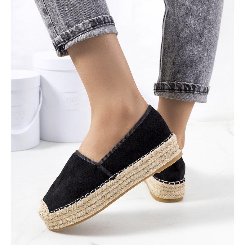 Espadrile ajurate Capelle negre negru 2