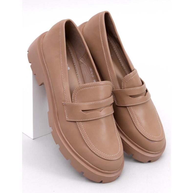 Mocasini cu platforma Andral Khaki bej 1
