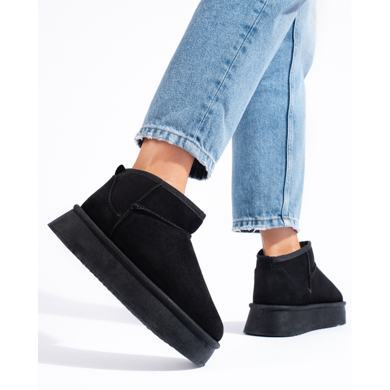 Cizme de zăpadă joase de damă Shelovet negre negru 1