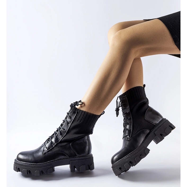 Muncitori cu șosete cu slip-on Primero negru 1