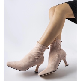 Botine roz Lucerne cu toc mic 1