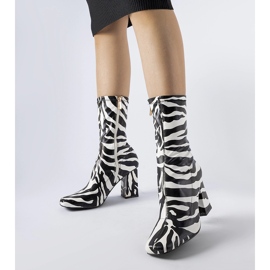 Botine imitatie zebra Upland negru 1