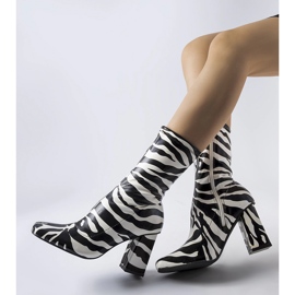Botine imitatie zebra Upland negru 3