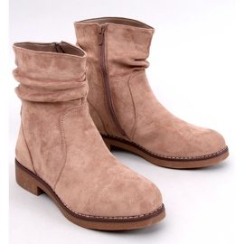 Botine cu volane Bracy Khaki bej 1 Botine cu volane Bracy Khaki bej 1