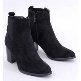 Botine clasice cu toc înalt Rosey Black negru 1 Botine clasice cu toc înalt Rosey Black negru 1