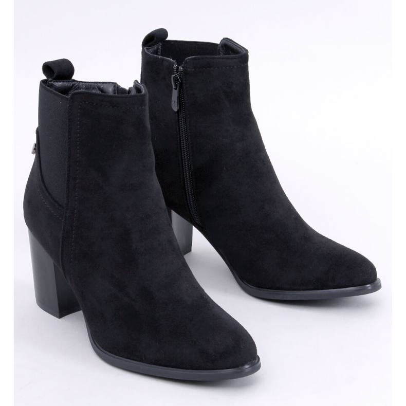 Botine clasice cu toc înalt Rosey Black negru 1 Botine clasice cu toc înalt Rosey Black negru 1