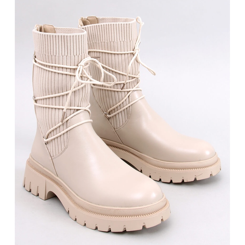 Botine cu șosetă Willet Beige bej 1