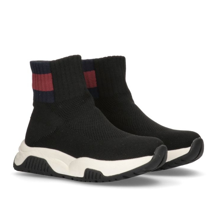 Pantofi Tommy Hilfiger Sock Sneaker Black W T3A9-33007-0702999-999 negru 1 Pantofi Tommy Hilfiger Sock Sneaker Black W T3A9-33007-0702999-999 negru 1
