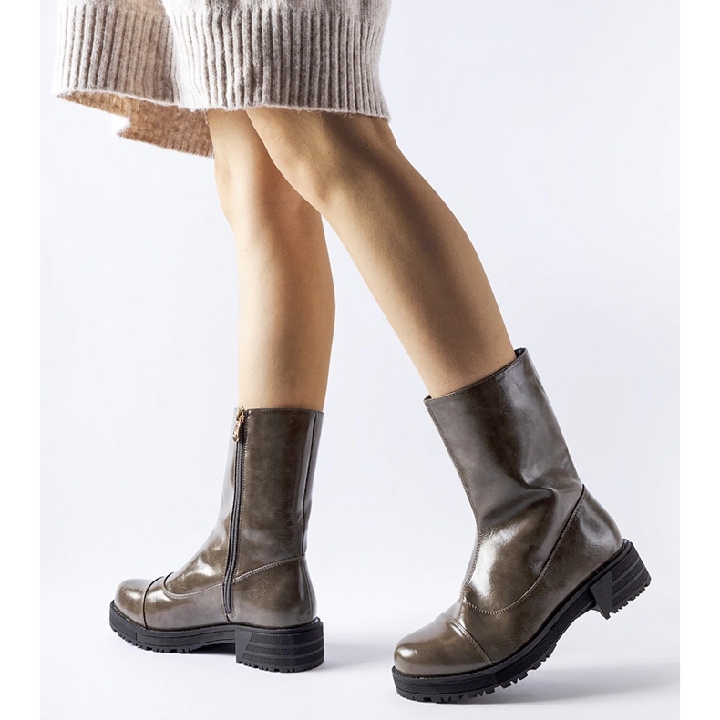 Cizme izolate gri închis de la Monsanpolo 1