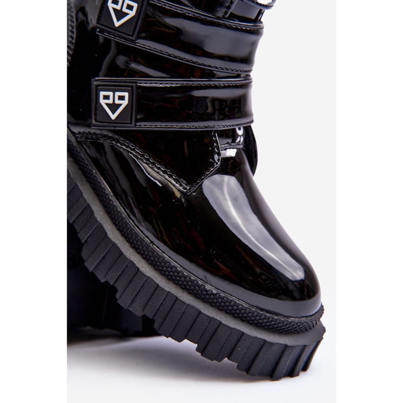 FR1 Cizme fete lacuite, izolate, Rilina Neagra negru 1