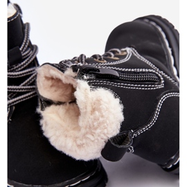 Cizme Trapper pentru copii cu fermoar și piele de oaie, Marialee neagră negru 2