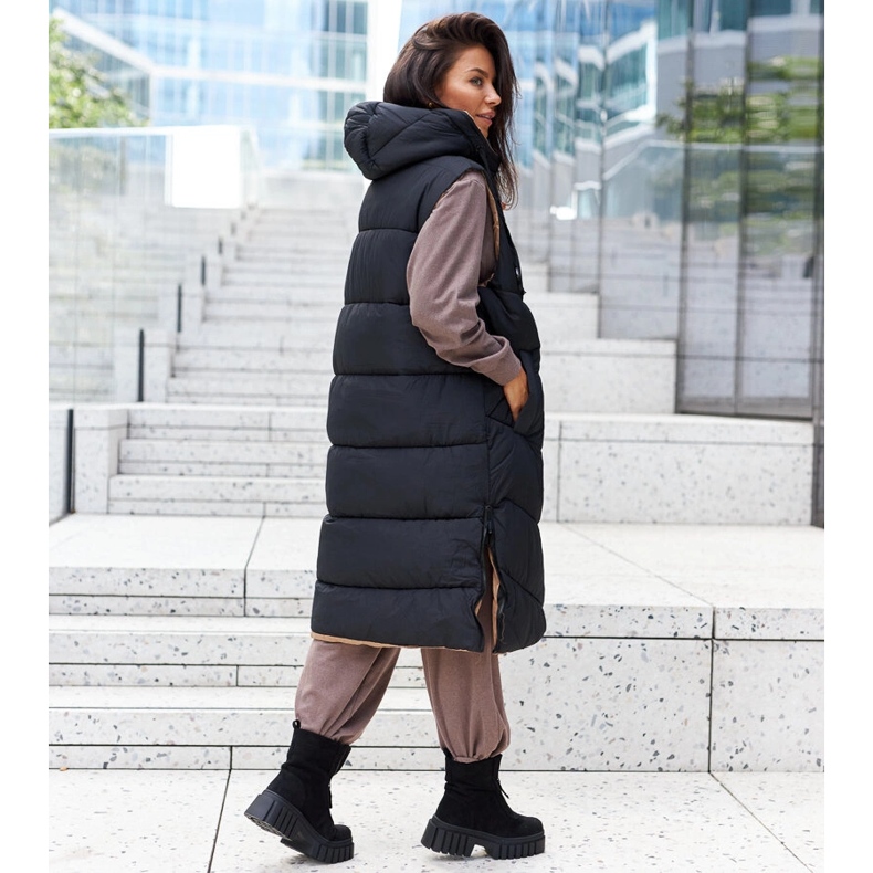 Botine izolate negre cu fermoar Azzurra negru 2