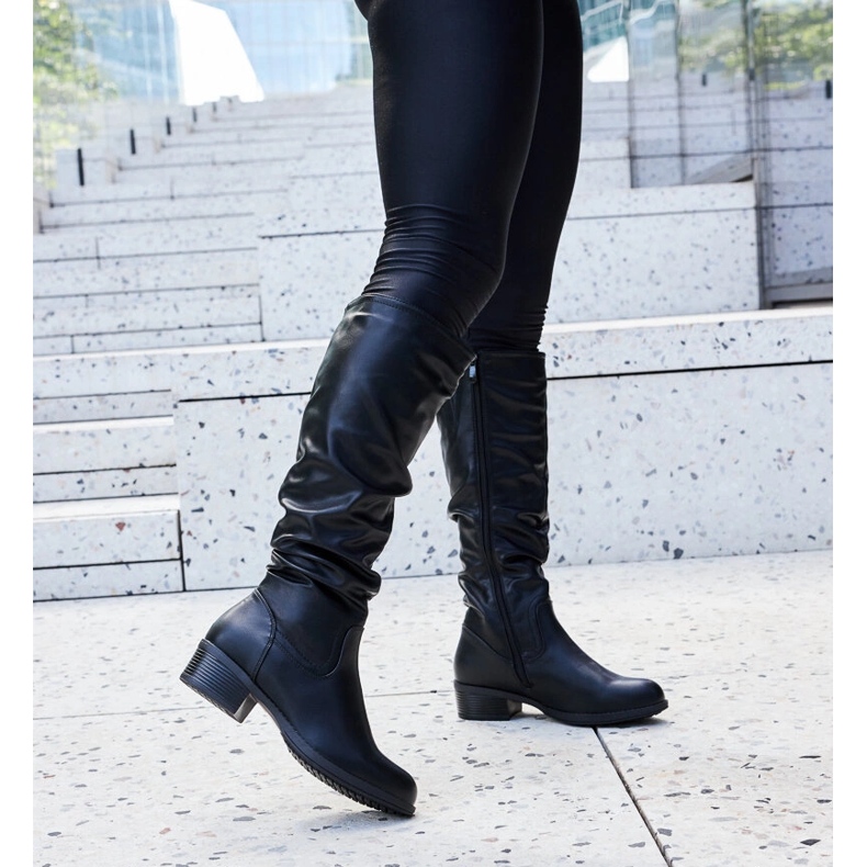 Cizme negre sifonate Angelico negru 1