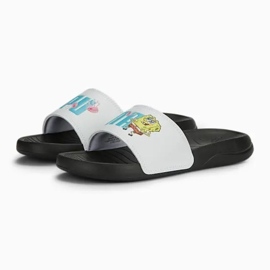 Șlapi Puma x Spongebob Popcat 20 Ps Jr 390873 01 alb 3