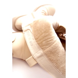 Seastar Cizme cu șireturi Bergdis bej, cizme peste genunchi izolate peste genunchi 2