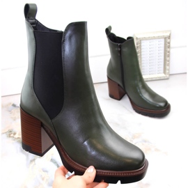Ghete Chelsea dama, izolate, verzi, Potocki SZ12175 verde 1