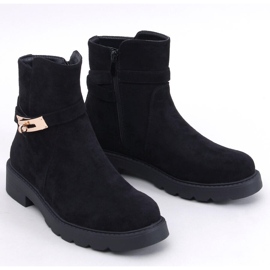 Drapers Botine plate din piele intoarsa neagra negru 1 Drapers Botine plate din piele intoarsa neagra negru 1