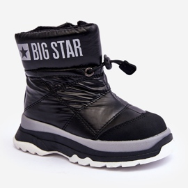 Cizme De Zăpadă Izolatoare Copii Cu Fermoar Black Big Star MM374195 negru 1