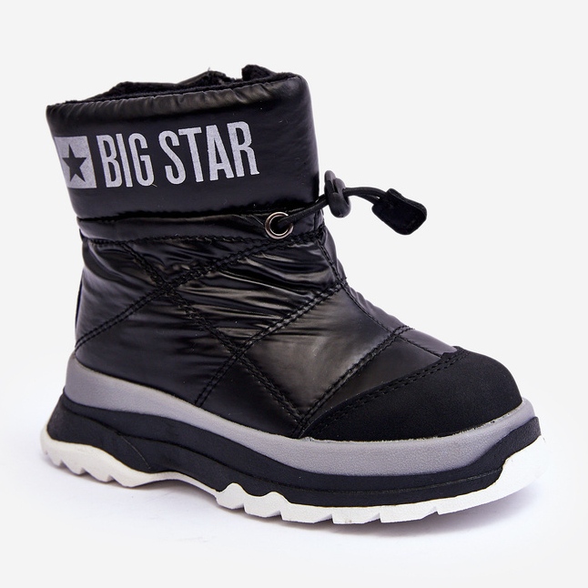 Cizme De Zăpadă Izolatoare Copii Cu Fermoar Black Big Star MM374195 negru 1
