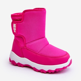 Cizme De Zăpadă Izolatoare Copii Cu Velcro Roz Big Star MM374121 1