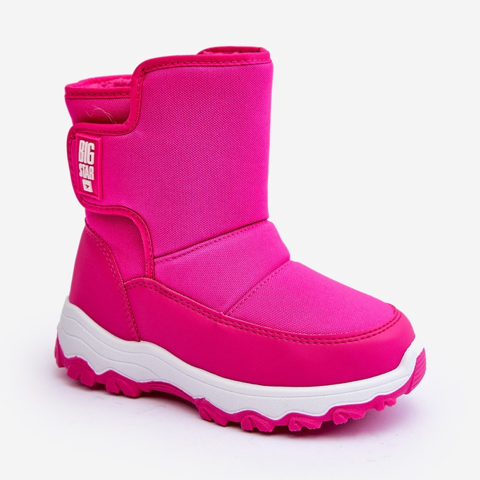 Cizme De Zăpadă Izolatoare Copii Cu Velcro Roz Big Star MM374121 1 Cizme De Zăpadă Izolatoare Copii Cu Velcro Roz Big Star MM374121 1