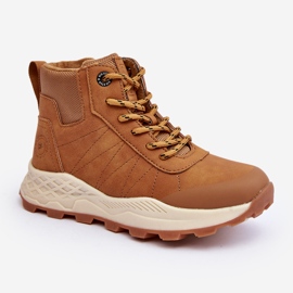 Pantofi de trekking izolați Camel Big Star pentru copii Trappers MM374202 maro 1