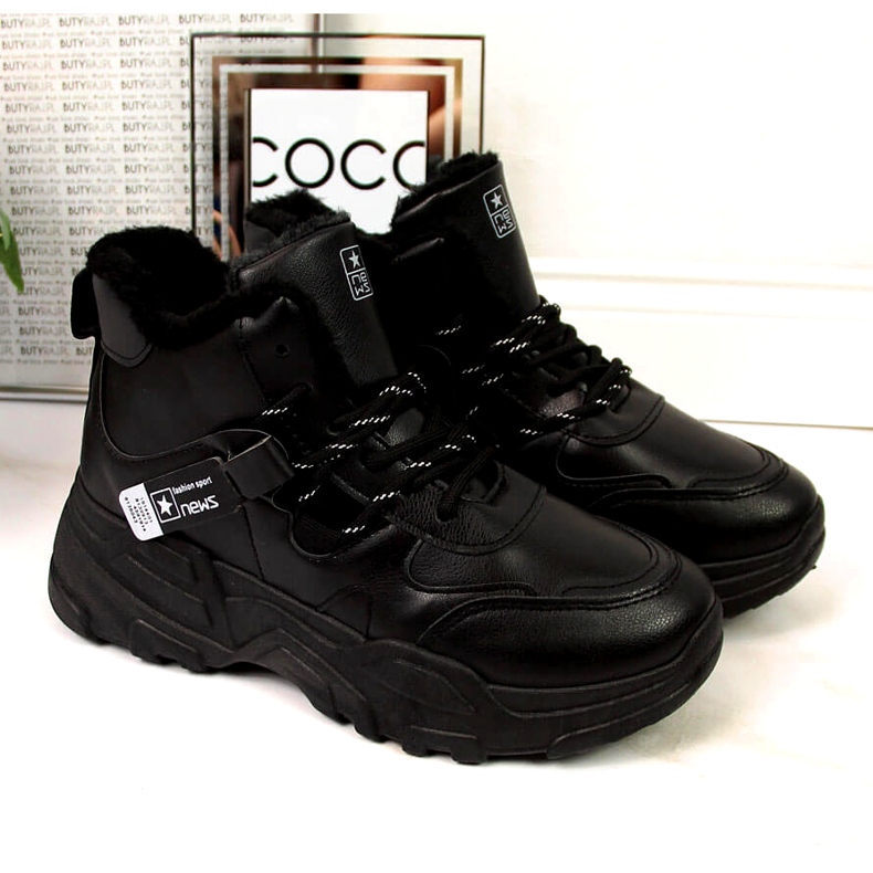 News Pantofi Izolați Damă Cizme De Zăpadă Negru 3 News Pantofi Izolați Damă Cizme De Zăpadă Negru 3