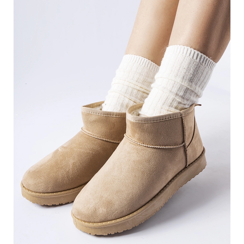 Cizme de zăpadă scurte izolate bej de la Guglielma 1