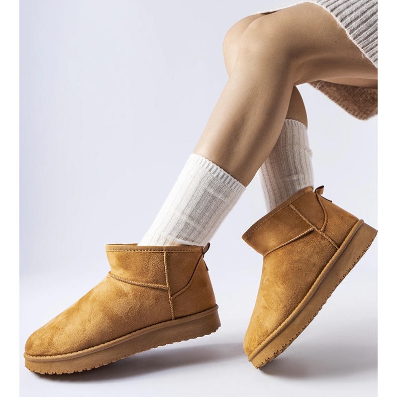 Cizme scurte de zapada izolate caramel Guglielma maro 1