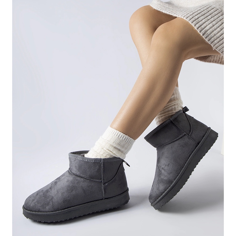 Cizme de zăpadă scurte izolate gri de la Guglielma 1