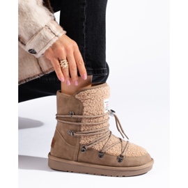 Cizme de zăpadă de damă shelovet bej cald 1