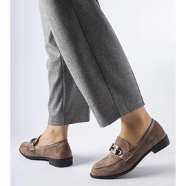 Mocasini maro cu cataramă din piele ecologică 1