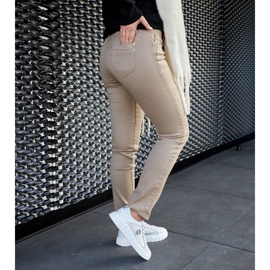 Tenisi albi din piele pe platformă 1