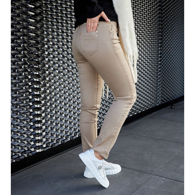 Tenisi albi din piele pe platformă 1