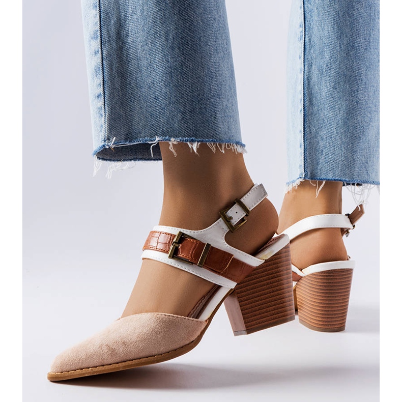 Pompe stiletto bej de la Hardouin 1