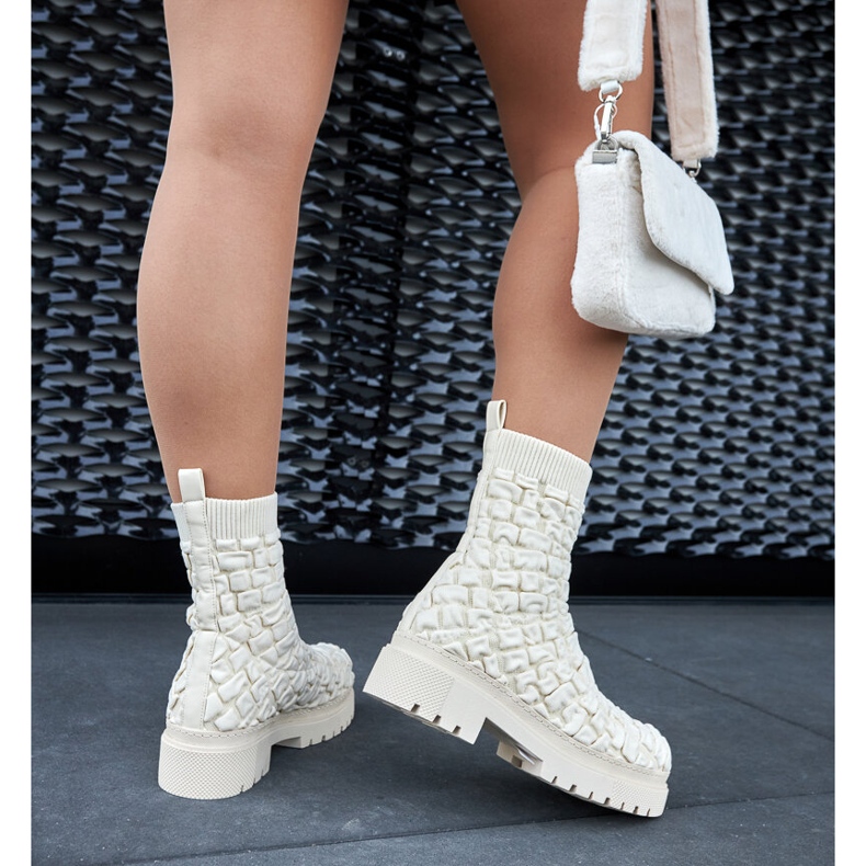 Botine bej cu partea superioară a șosetei de la Arlington 2 Botine bej cu partea superioară a șosetei de la Arlington 2