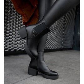 Botine izolate negre cu bloc Albert negru 2