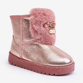 Cizme De Zapada Pentru Copii Pink Hasiba Captusite Cu Blana roz 1 Cizme De Zapada Pentru Copii Pink Hasiba Captusite Cu Blana roz 1