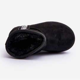 Cizme de zăpadă izolate Leonora negre pentru copii negru 1 Cizme de zăpadă izolate Leonora negre pentru copii negru 1