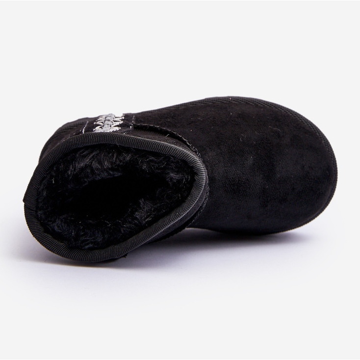 Cizme de zăpadă izolate Leonora negre pentru copii negru 1 Cizme de zăpadă izolate Leonora negre pentru copii negru 1