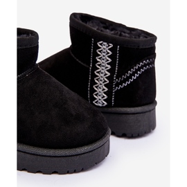 Cizme de zăpadă izolate Leonora negre pentru copii negru 2 Cizme de zăpadă izolate Leonora negre pentru copii negru 2