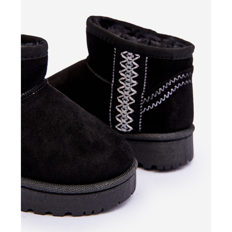 Cizme de zăpadă izolate Leonora negre pentru copii negru 2 Cizme de zăpadă izolate Leonora negre pentru copii negru 2