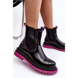 Cizme Chelsea din piele de damă Maciejka 06199 Negru 2 Cizme Chelsea din piele de damă Maciejka 06199 Negru 2